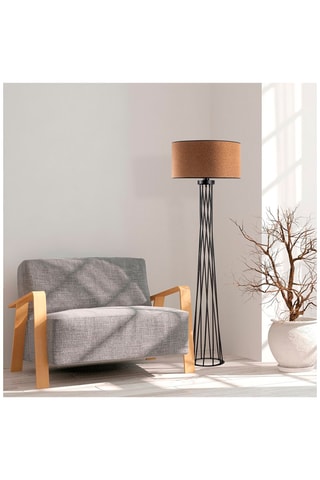 Staanlamp Zwart en Bruin