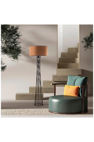 Staanlamp Zwart en Bruin