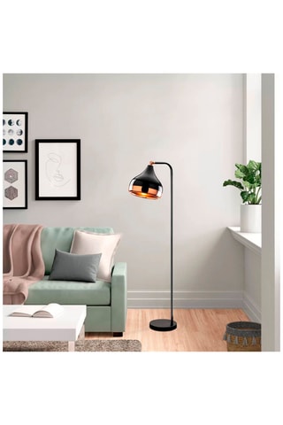 Staanlamp - Zwart en Koperkleurig
