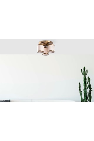 Plafondlamp Way - Wit en Goudkleurig