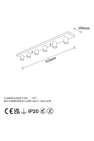 Plafondlamp Mirro Zwart