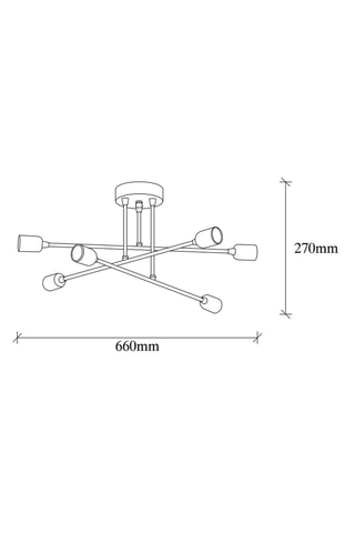 Hanglamp Fleur Zwart en Goudkleurig