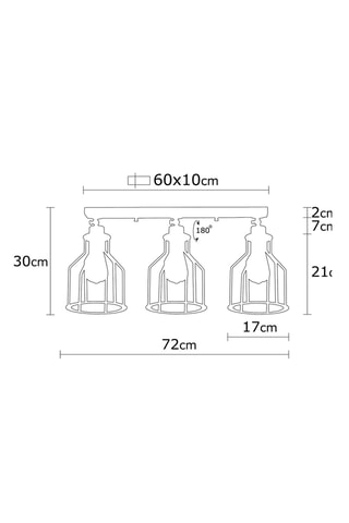 Plafondlamp Alacati  Zwart