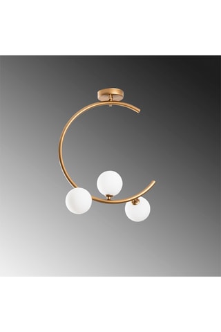 Hanglamp - Goudkleurig en Wit - 3 x 10 W