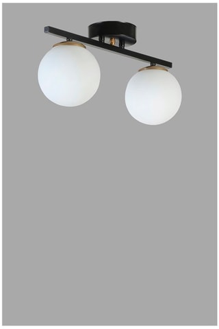 Plafondlamp Yeni Can 2 - Zwart en Wit - 2 x 60 W