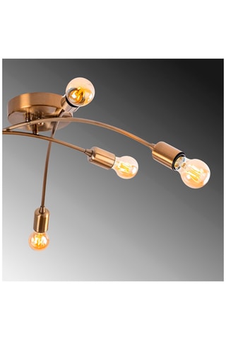 Plafondlamp Banana - Goudkleurig - 6 x 40 W