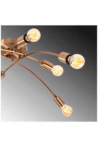 Plafondlamp Banana - Goudkleurig - 8 x 60 W