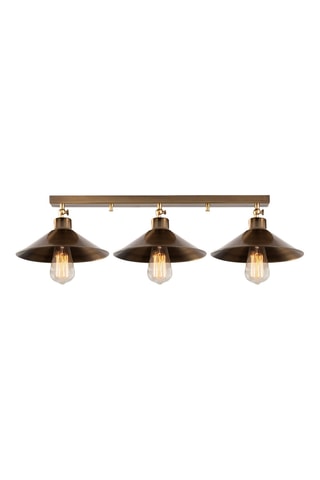 Plafondlamp Berceste - Goudkleurig - 3 x 100 W