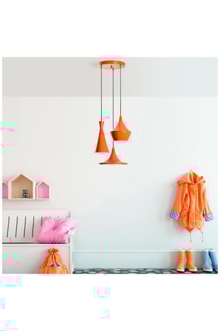 3 Hanglampen Tom - Oranje - 40 W