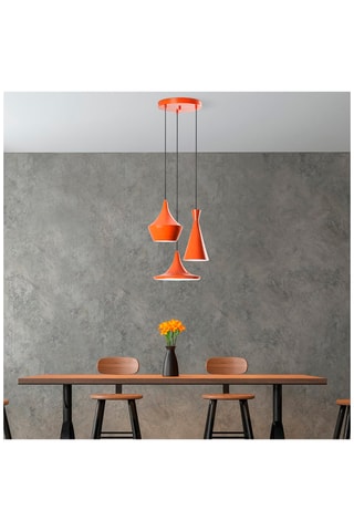 3 Hanglampen Tom - Oranje - 40 W