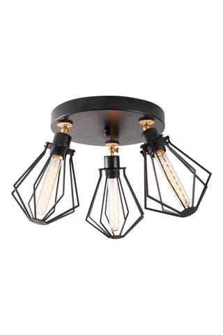 Plafondlamp Oylat - Zwart - 3 x 100 W