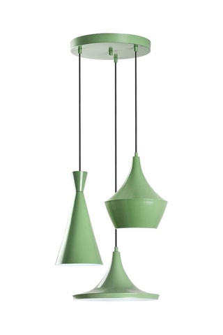 3 Hanglampen Tom - Mintgroen - 40 W -  45 x 45 x 19 cm