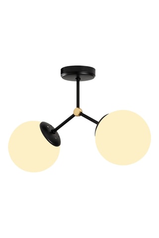 Plafondlamp Damar - Zwart - 2 x 100 W
