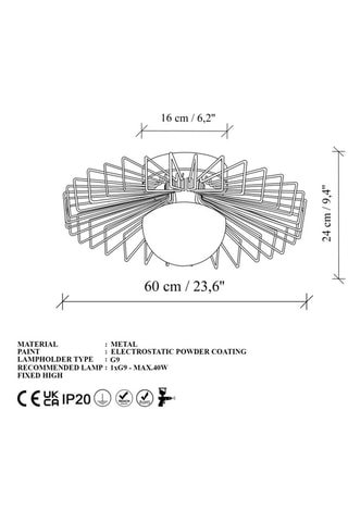 Plafondlamp Kaya - Goudkleurig - 10 W