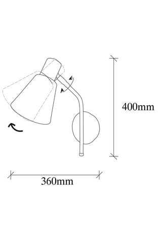 Wandlamp - Zwart - 100 W