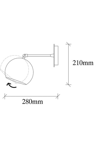 Wandlamp Sivani - Bronskleurig - 100 W
