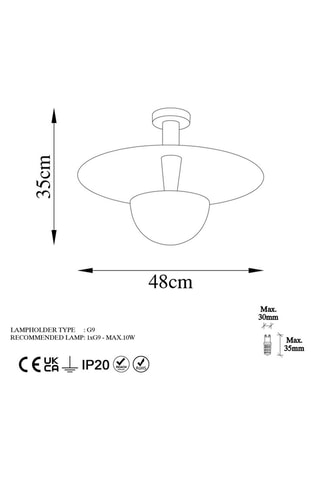 Plafondlamp Kurt - Goudkleurig - 10 W