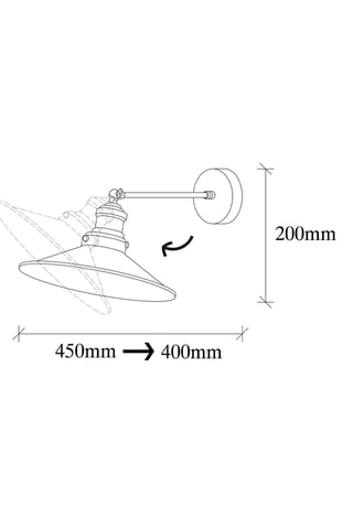 Wandlamp Saglam Zwart en Goudkleurig