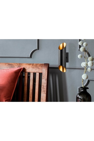 Wandlamp - Zwart - 2 x 10 W
