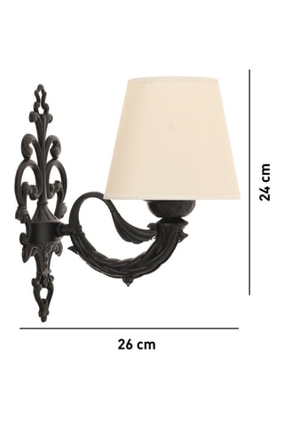 Wandlamp Lily - Beige en Zwart - 40 W
