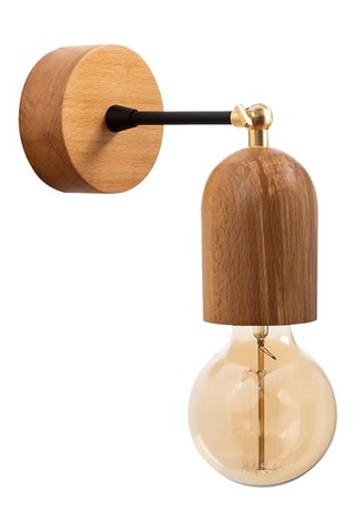 Houten Wandlamp Datca - Naturel - 40 W