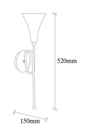Wandlamp Sarmal - Goudkleurig - 100 W
