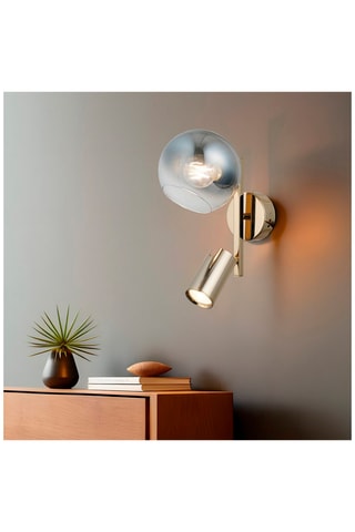 Wandlamp Zerde - Goudkleurig en Lichtgrijs