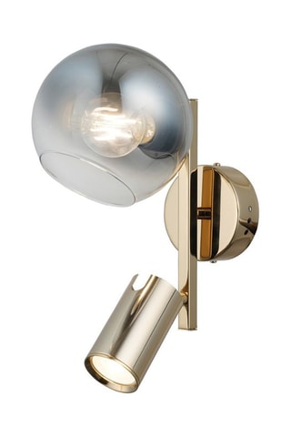 Wandlamp Zerde - Goudkleurig en Lichtgrijs
