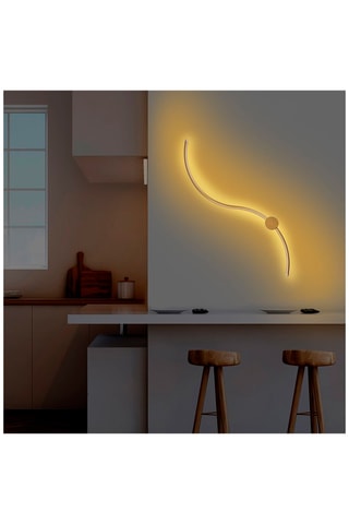Ledwandlamp Uyan Goudkleurig