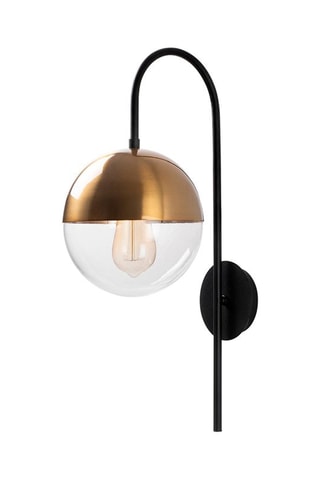 Wandlamp Bastos - Zwart en Goudkleurig - 60 W