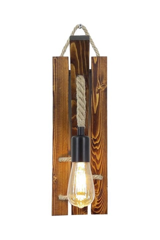 Massief Houten Wandlamp - Naturel - 40 W