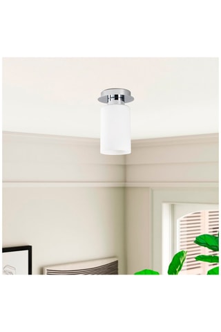 Plafondlamp Balcova - Zilverkleurig en Wit - 40 W