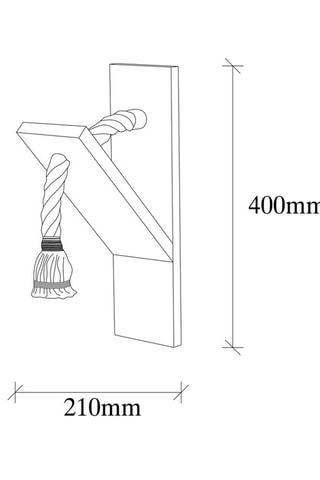 Wandlamp Erebos - Naturel