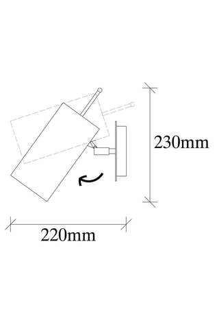 Wandlamp Kem - Zwart