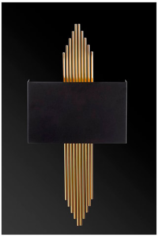 Wandlamp - Zwart en Goudkleurig - 40 W