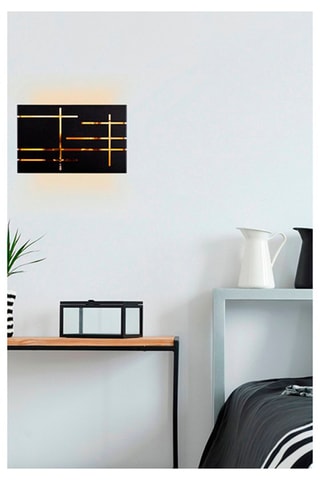 Wandlamp - Zwart en Goudkleurig - 100 W