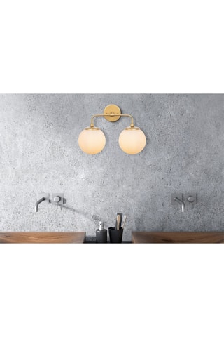 Wandlamp Horn - Goudkleurig - 2x 40 W