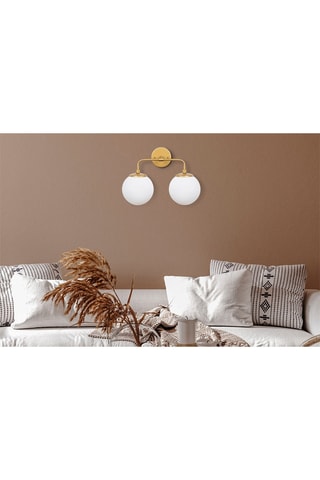 Wandlamp Horn - Goudkleurig - 2x 40 W