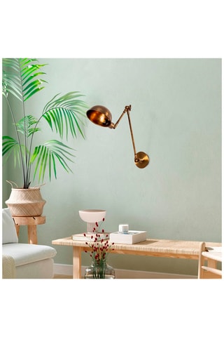 Wandlamp Sivani - Donkergoudkleurig - 100 W