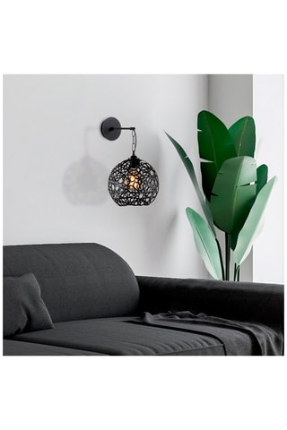 Wandlamp Fellini - Zwart - 40 W