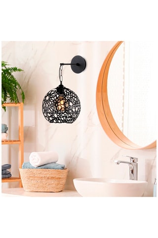 Wandlamp Fellini - Zwart - 40 W