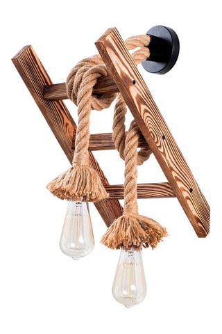 Houten Wandlamp Erebos - Naturel - 2 x 100 W