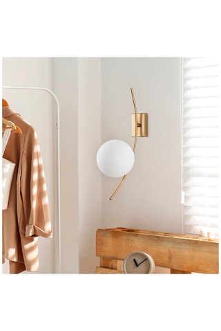 Wandlamp Hilal - Goudkleurig en Wit - 40 W
