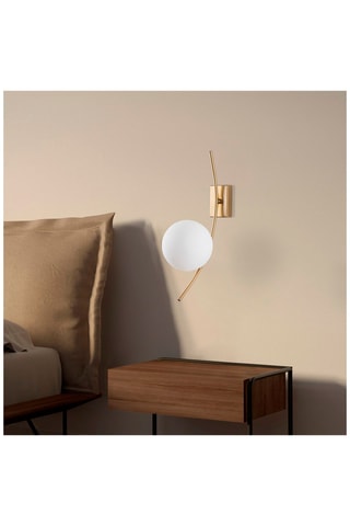 Wandlamp Hilal - Goudkleurig en Wit - 40 W