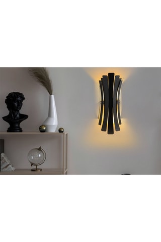 Wandlamp Linea - Zwart - 2 x 40 W