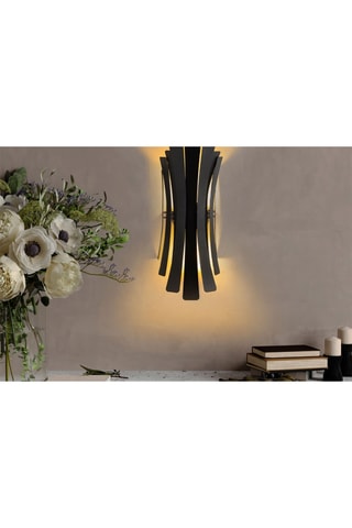 Wandlamp Linea - Zwart - 2 x 40 W
