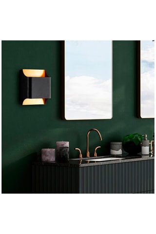 Wandlamp Bera - Zwart - 2 x 10 W