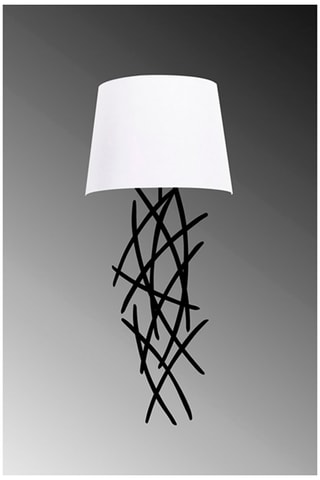 Wandlamp Asaf Wit en Zwart