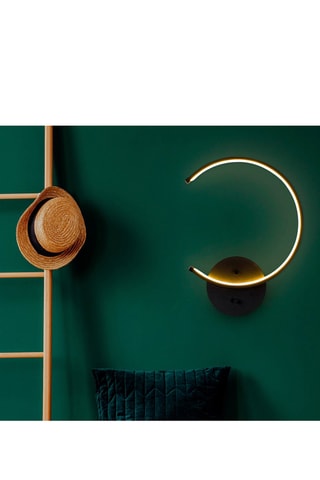 Ledwandlamp Moon - Zwart