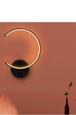 Ledwandlamp Moon - Zwart